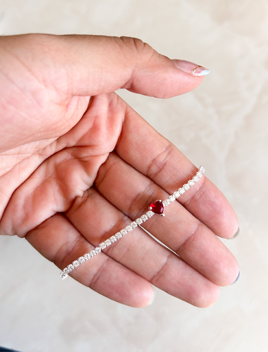 Pulsera Circon Love Roja